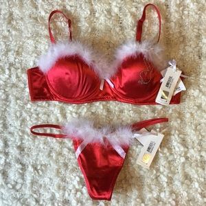 PLAYBOY Intimates & Sleepwear - Playboy π rhinestone and feather bra & panty set PLAYBOY Intimates & Sleepwear - Playboy π rhinestone and feather bra & panty set